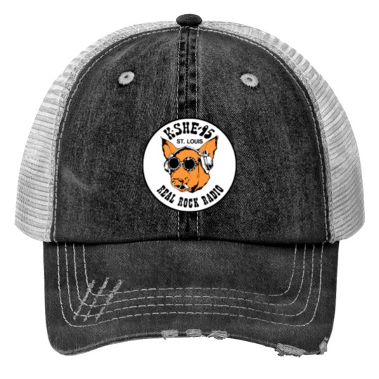 Discover KSHE 95 real rock radio station St. Louis area Print Trucker Hat