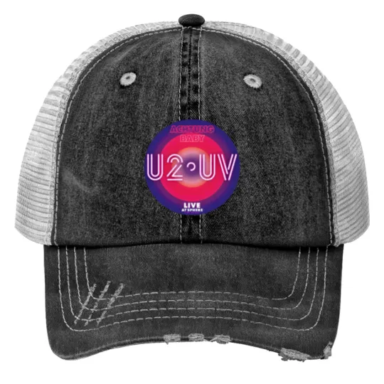 Discover U2 Las Vegas Trucker Hats,U2 Ultraviolet Sphere 2023,U2 UV logo,U2 Live at Sphere