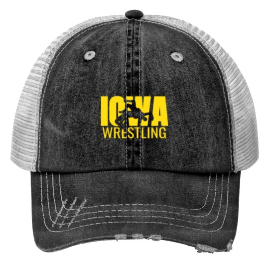Discover Iowa Wrestling Freestyle Wrestler Gift The Hawkeye Print Trucker Hats