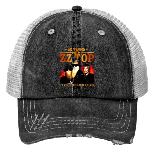 Discover ZZ Top 50 Years Live In Concert The Memories Trucker Hats, ZZ Top Trucker Hats