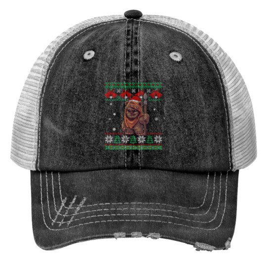 Discover Cute Santa Wicket Ewoks Endor Ugly Sweater Christmas Trucker Hats