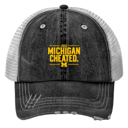 Discover Michigan Cheated College Football Fan Trucker Hats