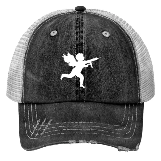 Discover Vanilla Ice Cupid Logo Print Trucker Hats