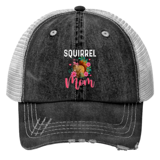 Discover squirrel mom cute flowers squirrel mom happy mother's day Print Trucker Hats