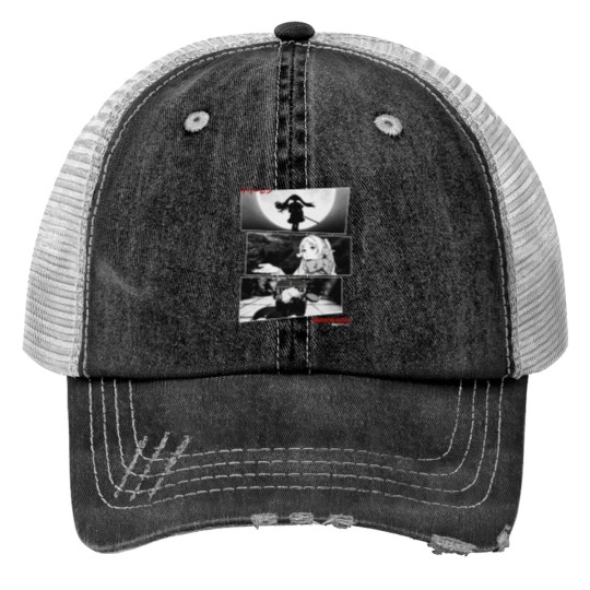 Discover Sousou No Frieren Frieren Halftone Design Trucker Hats