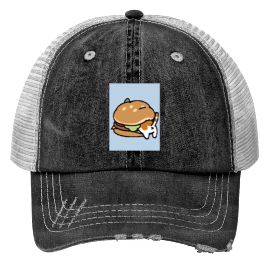Discover Neko Atsume Cheese Burger Classic Trucker Hats