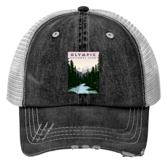 Discover Olympics National Park Washington Classic Trucker Hats