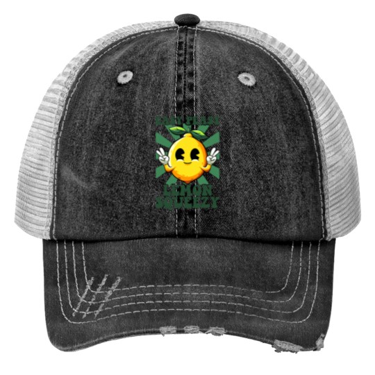 Discover Easy Peasy Lemon Squeezy Lemonade Ceo Funny Lemon Lemonade Trucker Hats