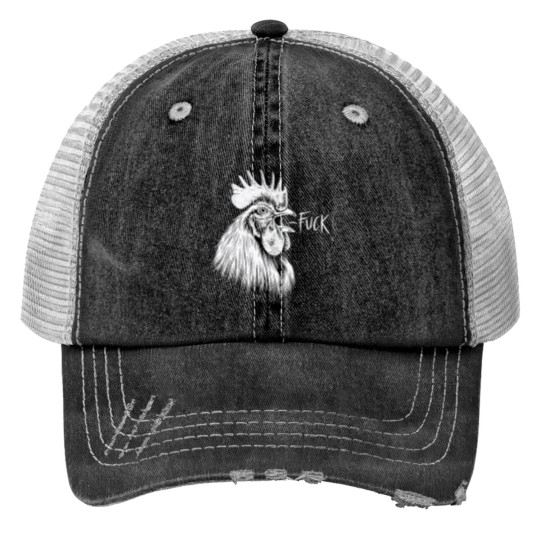 Discover Chicken Rooster Saying Fuckss Funny Tank Top Trucker Hats