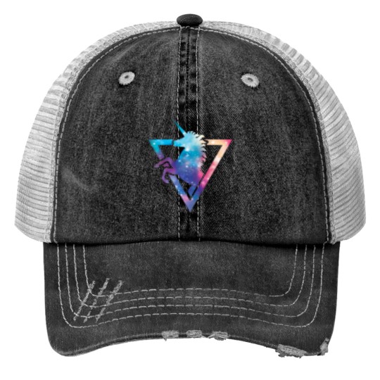 Discover Galaxy Unicorns Trucker Hats