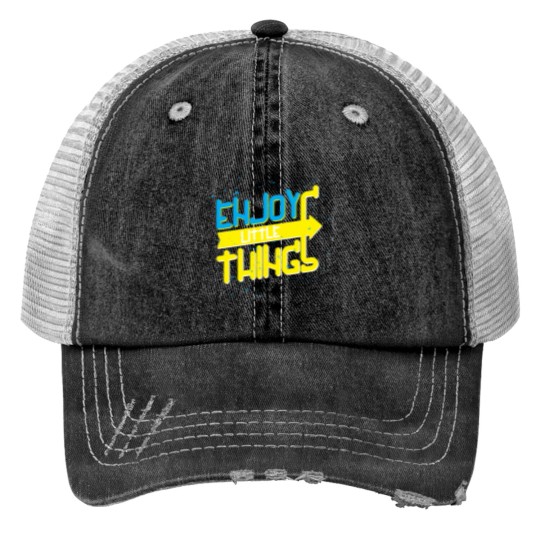 Discover Enjoy The Pretty Little Things Essential Trucker Hats