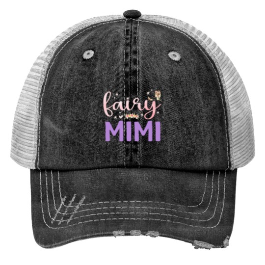Discover Mimi Magical Floral Grandma Fairy Birthday Fairytale Family Trucker Hats