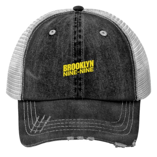 Discover Brooklynss 99 Black Background Trucker Hats