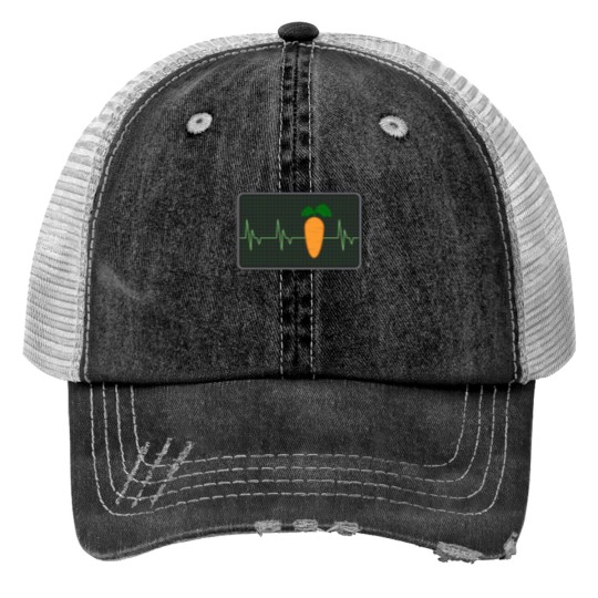Discover Carrot Hearbeat Cool Carrot Design Trucker Hats