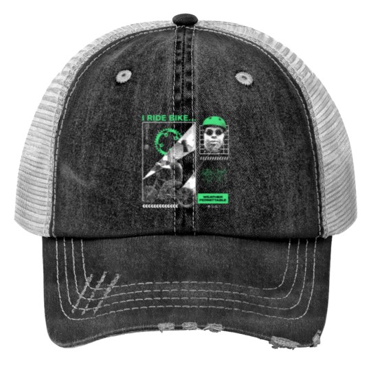 Discover I RIDE BIKE KingCobraJFS Trucker Hats