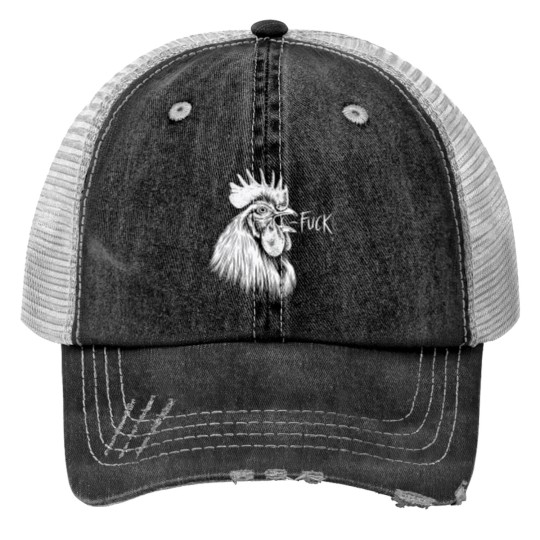 Discover Chicken Rooster Saying Fuckss Funny Tank Top Trucker Hats