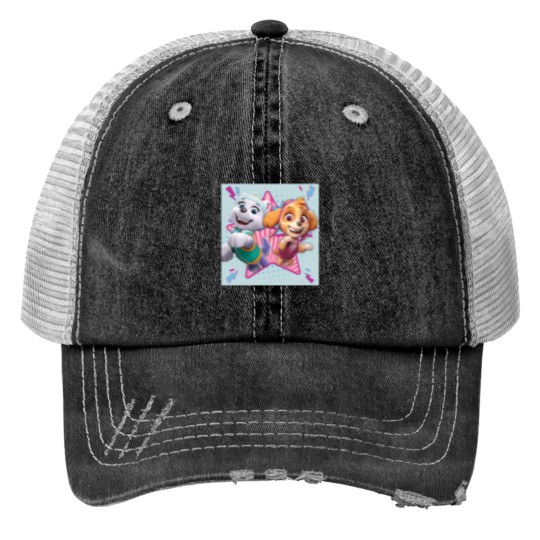Discover skye and everest Trucker Hats