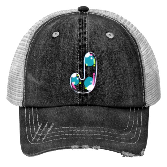 Discover Soap Bubble Monogram Letter Trucker Hats