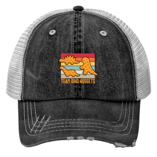 Discover Dinosaur Chicken Nugget Plush Dino Chicken Nugget Lover Trucker Hats