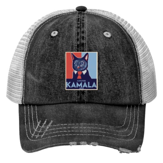 Discover Cats for Kamala 2024 Unisex Trucker Hats