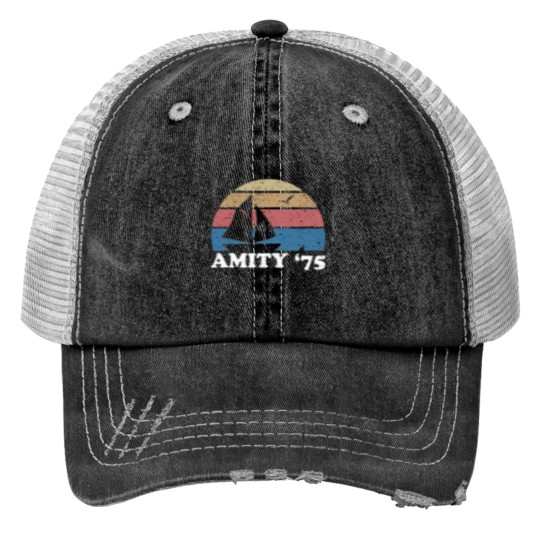 Discover Amity '75 - The Summer of Great White Shark Jaws Trucker Hats