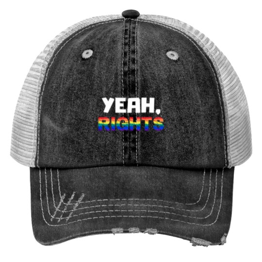 Discover Yeah Rights LGBTQ Human Rights Trucker Hats