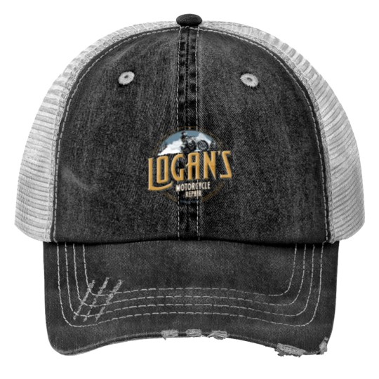 Discover Logan's Motorcycle Repair Trucker Hats