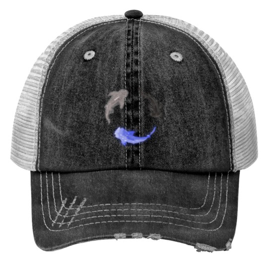 Discover Shark Circle Classic Trucker Hats