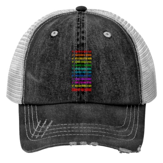 Discover Earth is not flat! Vaccines work! Weve been to the moon! Chemtrails arent a thing! Climate chan Trucker Hats