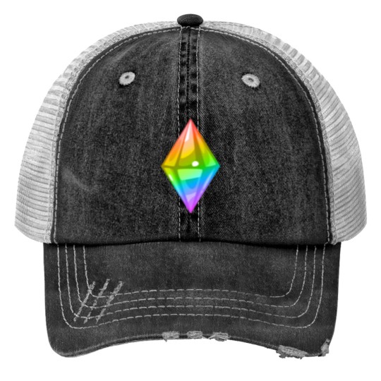 Discover rainbow plumbob Trucker Hats