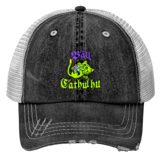 Discover Cute Kawaii Cathulhu Eating the World Cat Cthulhu Necronomicon funny kitty kraken TSh Trucker Hats