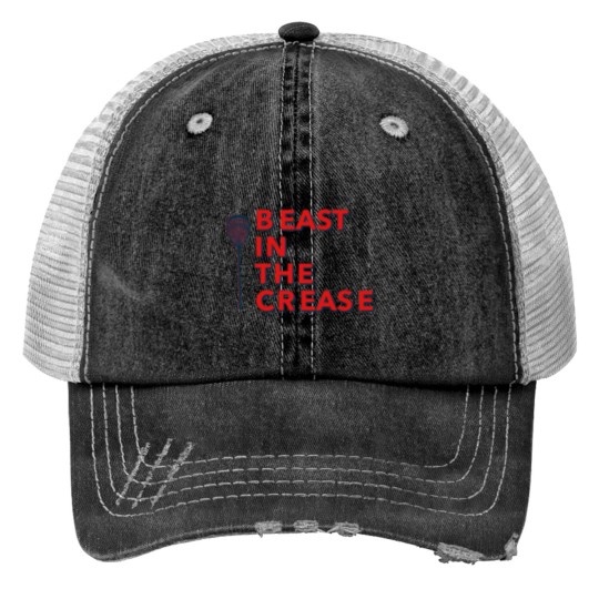 Discover Lacrosse Goalie Beast In The Crease Trucker Hats
