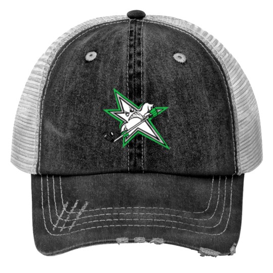 Discover Dallas Hockey Texas Fans Logo Star Player Mascot Design Trucker Hats