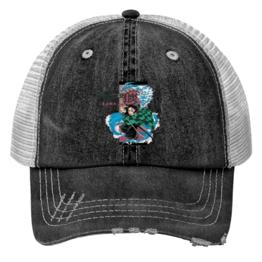 Discover tanjiror kamado Trucker Hats