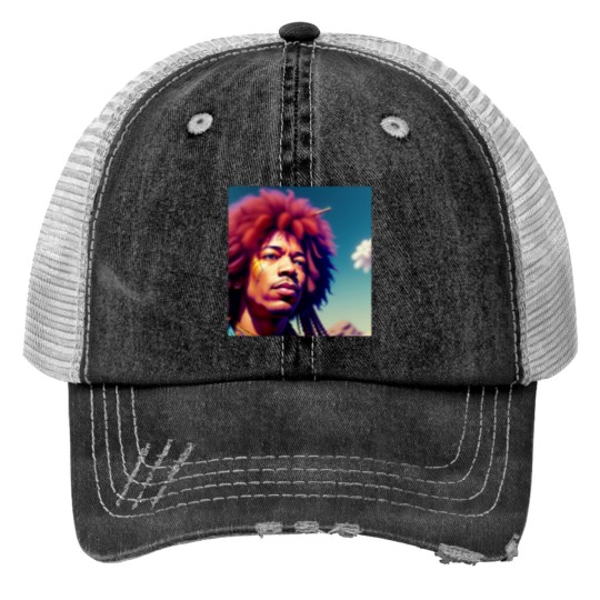 Discover Jimi Guitar Hero Trucker Hats