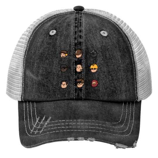 Discover Team Fortress 2 Merc Heads RED Trucker Hats