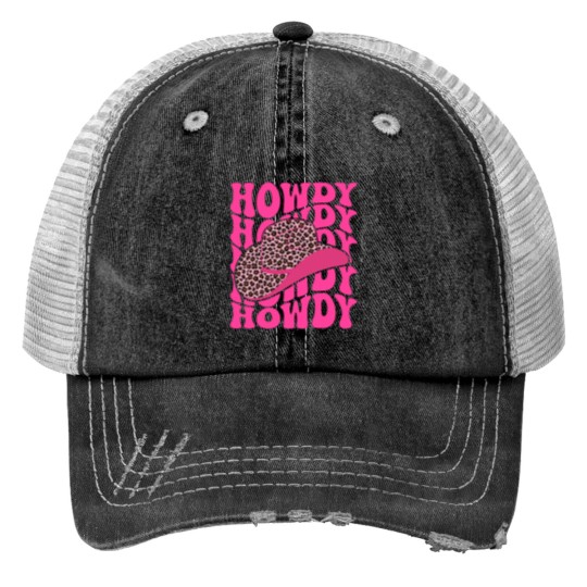 Discover Groovy Howdy Leopard Print Hat Western Country Cute Cowgirlss Trucker Hats