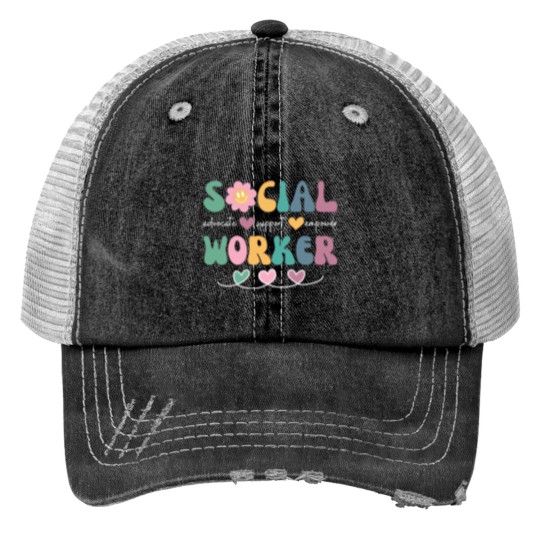 Discover Social Worker Gift Trucker Hat - Graduation and Appreciation