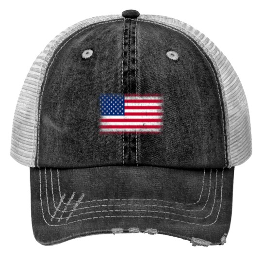 Discover US Flag Fourth of July American Trucker Hat