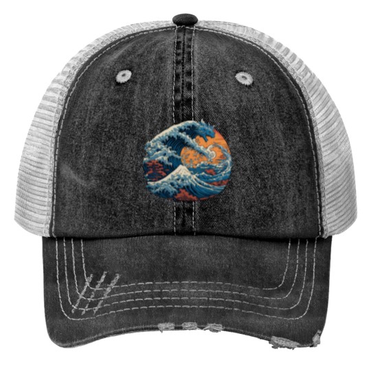 Discover Big Wave with Dragon Trucker Hats
