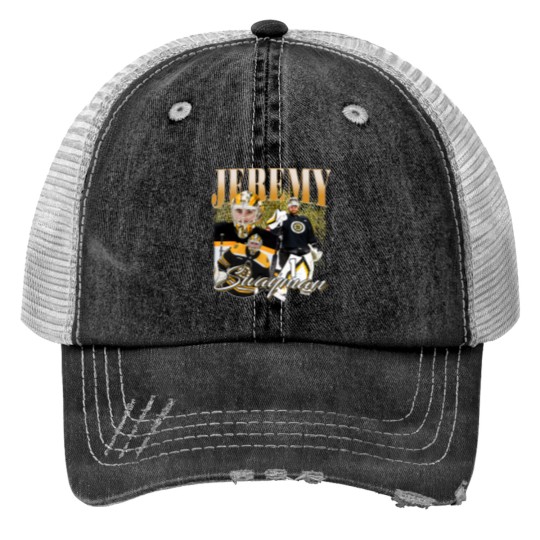 Discover Jeremy Swayman Trucker Hats Ice Hockey American Professional Hockey Championship Sport Merch Vintage Trucker Hats