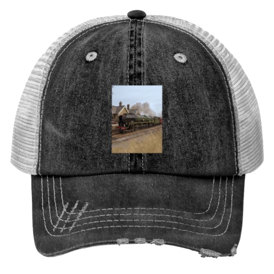 Discover Steam train over Yorkshire moors Trucker Hats