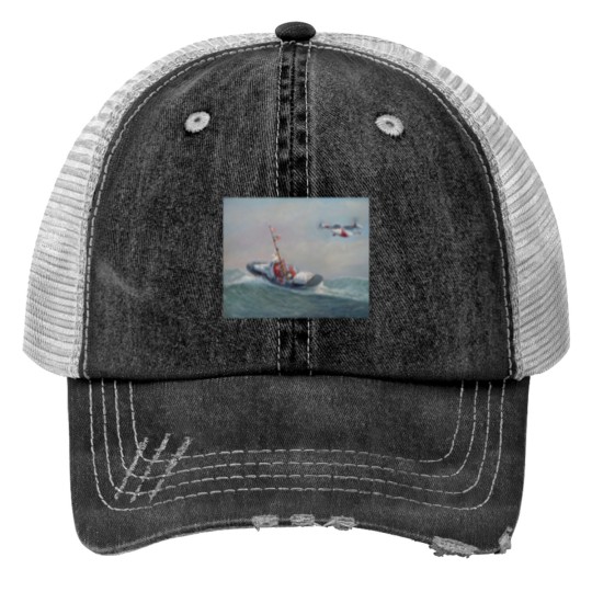 Discover Coast Guard On The Sea And In The Air Trucker Hats