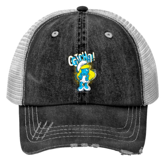 Discover The Smuurfs Smurfette Gotcha! Winky face Trucker Hats