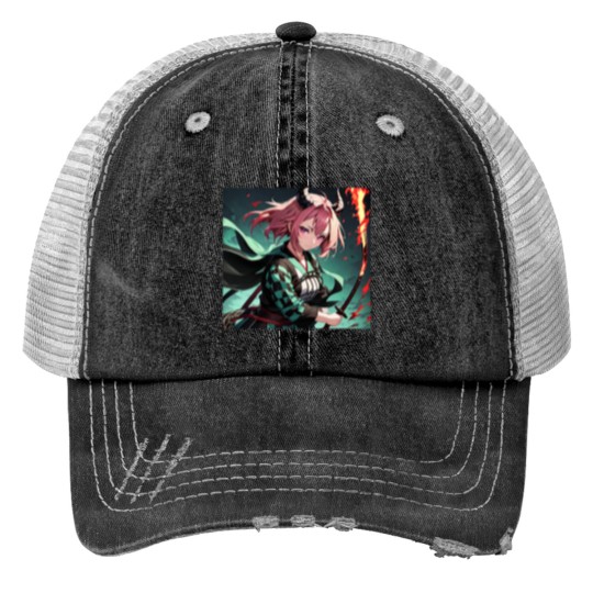 Discover Demon Slayerss Girl With swordss Trucker Hats