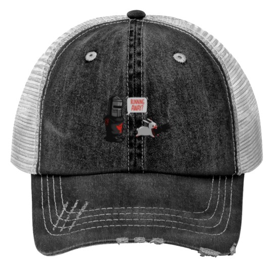 Discover The Black Night Vs The White Rabbit Essential 1 Trucker Hats