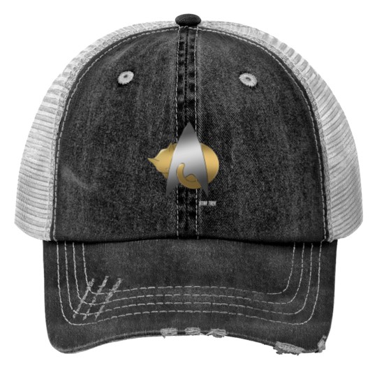 Discover Star Trekss Next Generation Chrome Cat Starfleet Logo Trucker Hats