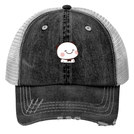 Discover BuBus smile! Happy BuBu Panda face Trucker Hats