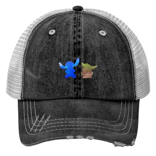 Discover Alien and Baby Inspired Silhouette Trucker Hats