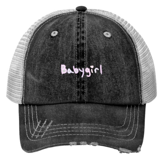 Discover Pastel Babygirl Text Fitted Trucker Hats